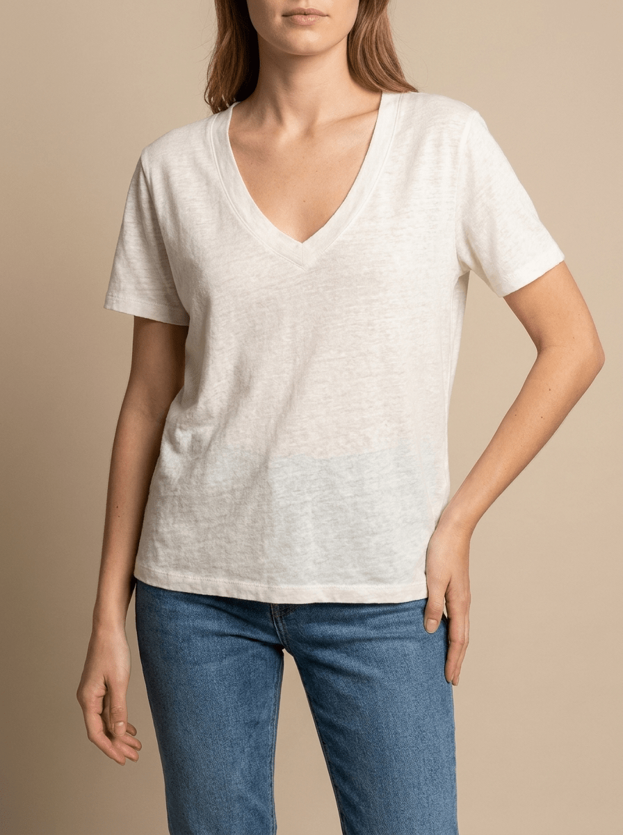 V Neck Cotton T Shirt Women Short Sleeve Basic Casual Everyday Top ?? Kharites Shop