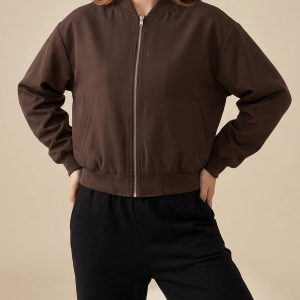 Zip Up Jacket Women Dropped Shoulder Lightweight Casual Layer ?? Kharites Shop