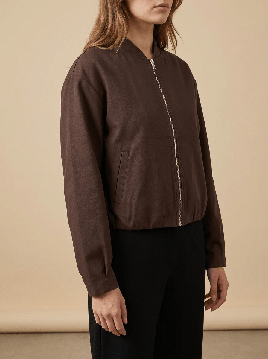 Zip Up Jacket Women Dropped Shoulder Lightweight Casual Layer ?? Kharites Shop - Image 2